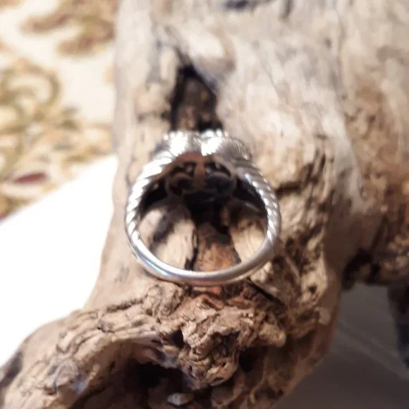 JUDITH RIPKA Diamonique Pave Heart 925 Ring Size 7 - Picture 5 of 6